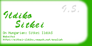 ildiko sitkei business card