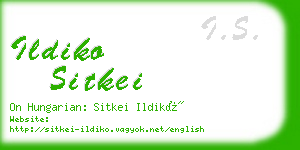 ildiko sitkei business card